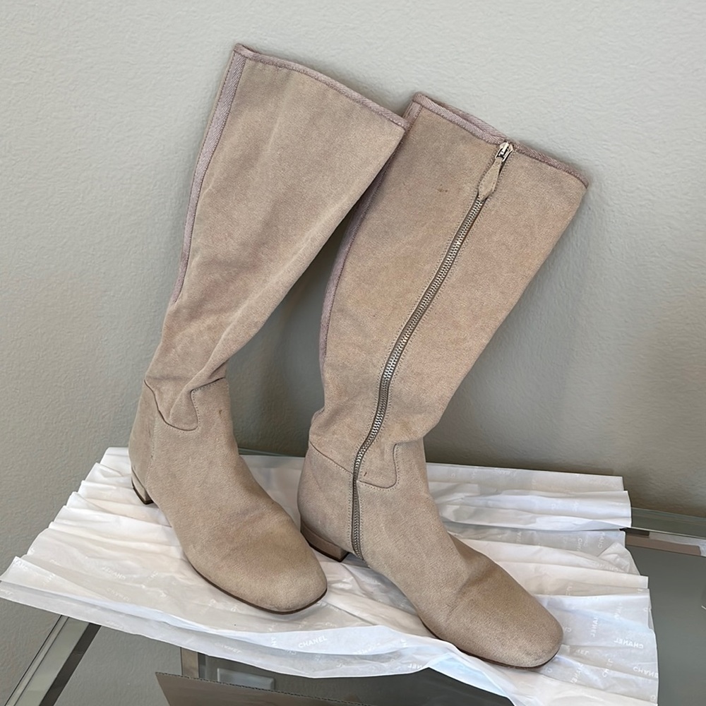 Prada canvas boots